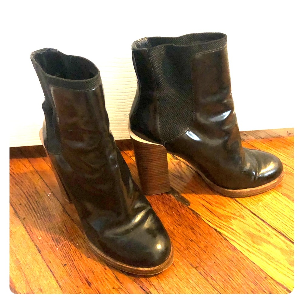 3.1 Philip Lim patent leather block heel boots